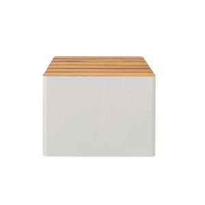 Venkovní stolička WOODGREEN, více variant - Hobby Flower Barva: bílá/přírodní dřevo obraz