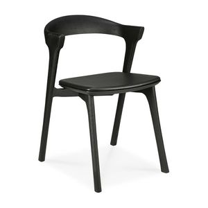 Jídelní židle Bok - lakovaný dub - černá - Černá kůže - Ethnicraft obraz