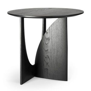 Odkládací stolek Geometric - lakovaný dub - černá - kulatý - Ethnicraft obraz