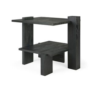Odkládací stolek Abstract - černý lakovaný teak - Ethnicraft obraz
