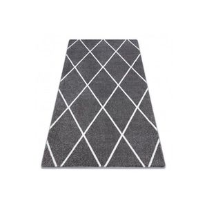 Dywany Lusczow Kusový koberec SKETCH JACK šedý / bílý trellis, velikost 280x370 obraz