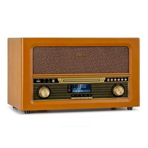 Auna Belle Epoque 1906 DAB, retro stereo systém, rádio, DAB rádio, UKW rádio, přehrávání MP3, BT obraz