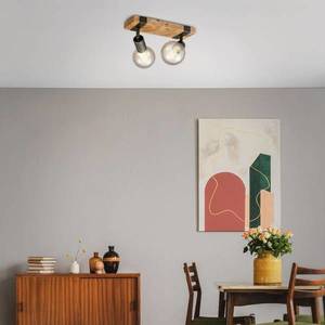 Briloner Dřevěné stropní svítidlo Basic, dvoudílné obraz