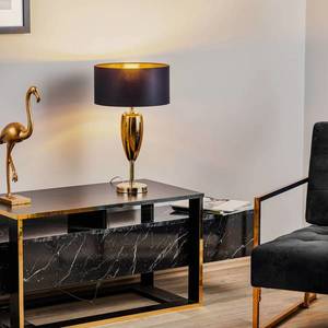Ailati Zobrazit Ogiva - černo-zlatá textilní stolní lampa obraz