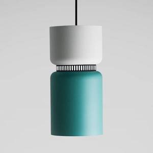 B.lux Závěsné svítidlo LED Aspen S bílo-tyrkysové 17cm krátké obraz