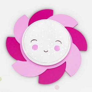 Elobra LED nástěnné svítidlo Sun Starlight Smile, růžové obraz