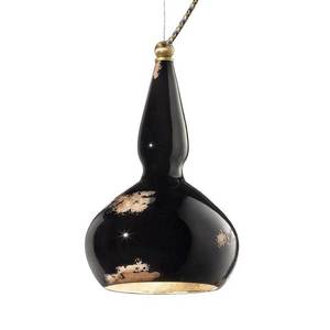 Ferroluce Vintage závěsná lampa Ginevra v černé barvě obraz