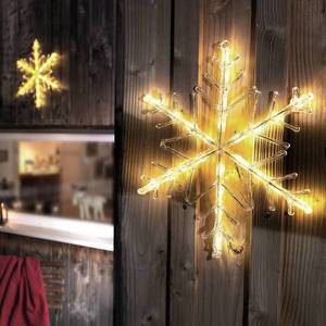 Konstsmide Christmas Svítící LED sněhová vločka, teplá bílá 40 cm obraz