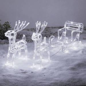 Konstsmide Christmas Šumivé LED venkovní dekorace sob se saněmi obraz