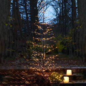 Sirius LED stromek Isaac výška 210 cm hnědý, bílý zasněžený obraz
