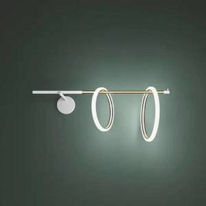 Marchetti Nástěnné svítidlo Ulaop LED, dva kroužky, pravé, černé obraz