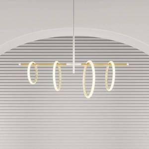 Marchetti Ulaop LED závěsné svítidlo, čtyři kruhy, bílé obraz