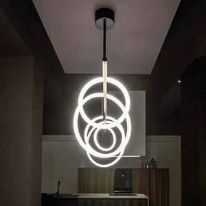 Marchetti Ulaop LED závěsné světlo, pět kroužků, bílé obraz