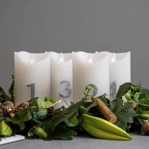 Sirius LED svíčka Sara Advent 4ks výška 12, 5cm bílá/stříbrná obraz