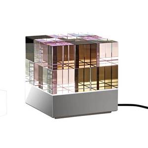 TECNOLUMEN Stolní lampa LED TECNOLUMEN Cubelight, růžová/černá obraz