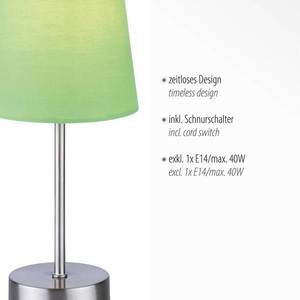 JUST LIGHT. Stolní lampa Heinrich se zeleným látkovým stínidlem obraz