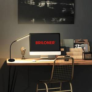 Briloner Stolní lampa Pivaz LED, dotykový stmívač, černá obraz