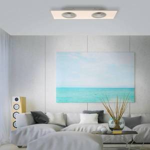 JUST LIGHT. LED stropní ventilátor Flat-Air, CCT, bílý, 120x40cm obraz