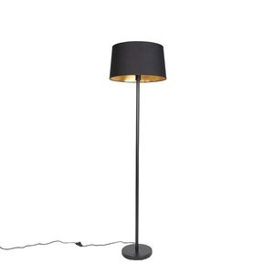 Moderní stojací lampa černá s černým odstínem 45 cm - Simplo obraz