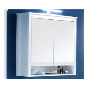 Koupelnová skříňka se zrcadlem Ole, bílá, šířka 81 cm obraz