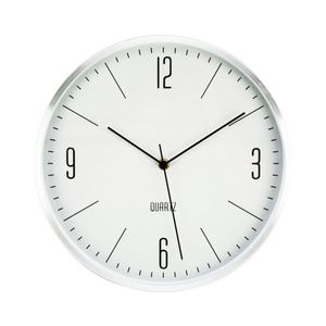 Nástěnné hodiny 30 cm, stříbrný kov obraz