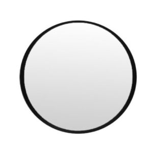 Nástěnné zrcadlo Ring 50 cm, černé kulaté obraz