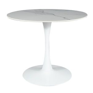 Jídelní stůl ISPIRU bílý mramor/bílá obraz