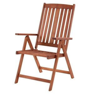 Polohovací zahradní židle FANO akáciové dřevo obraz