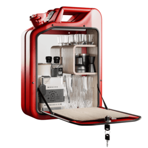 Minibar / kanistr - Bar Cabinet, Gas Red, 6 variant - Danish Fuel Varianta: Oak obraz