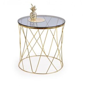 HALMAR Konferenční stolek Selena sklo/zlatý obraz
