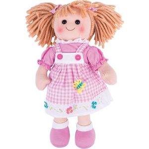 Bigjigs Toys Látková panenka EVE 34 cm růžová obraz