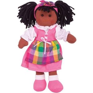 Bigjigs Toys Látková panenka JESSICA 28 cm růžová obraz