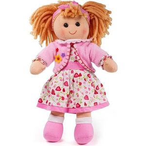 Bigjigs Toys Látková panenka KELLY 34 cm růžová obraz