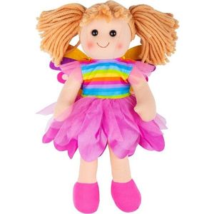 Bigjigs Toys Látková panenka VÍLA CHLOE 34 cm růžová obraz
