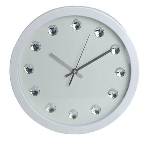 DekorStyle Nástěnné hodiny Krystal 30 cm bílé obraz
