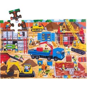 Bigjigs Toys Podlahové puzzle Staveniště 48 dílků vícebarevné obraz