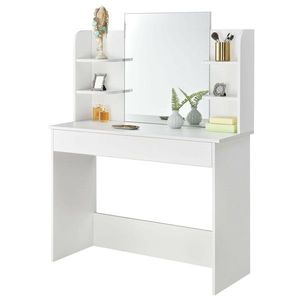 MODERNHOME Toaletní stolek se zrcadlem Poly bílý obraz