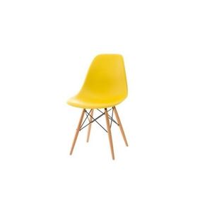 ArtD Židle P016W PP inspirovaná DSW dřevěné nohy | žlutá obraz
