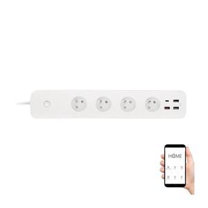 iGET Chytrý prodlužovací kabel s vypínačem 1, 5 m 4Z + 4xUSB Wi-Fi obraz