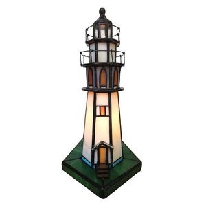 Stolní lampa Tiffany Lighthouse - 11*11*25 cm 5LL-6006 obraz