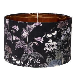 Textilní stínidlo na lampu s květinami Cigogne – Ø 35*22 cm 6LAK0484 antik obraz