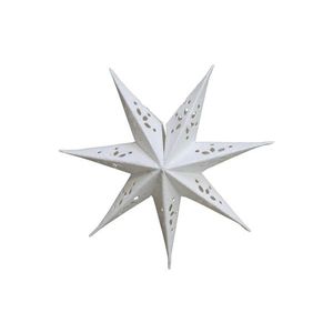 Bílá papírová hvězda s glitry Vintage - 13 cm 51088019 (51880-19) obraz