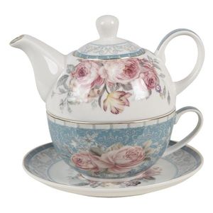 Porcelánový Tea for one Peony Rosé - 16*10*14 cm / 400 ml / 250 ml PECTEFO obraz