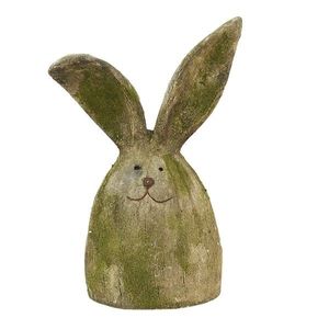 Hnědo-zelená dekorace hlava králíka - 35*22*53 cm 5MG0015 obraz