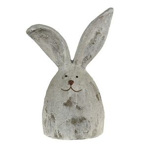 Veliká béžovo-šedá antik dekorace hlava králíka - 35*22*53 cm 5MG0016 obraz
