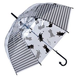 Průhledný deštník pro dospělé s černými kočičkami - 60 cm JZUM0055Z obraz