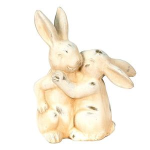 Béžová antik dekorace zamilovaní králíčci - 20*10*25 cm 6CE1485 obraz