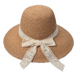 Hnědý dámský klobouk s mašlí JZHA0110 obraz