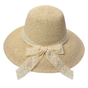 Béžový dámský klobouk s mašlí JZHA0111 obraz