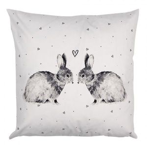 Povlak na polštář s králíčky a srdíčky Bunnies in Love - 45*45 cm BSL22 obraz